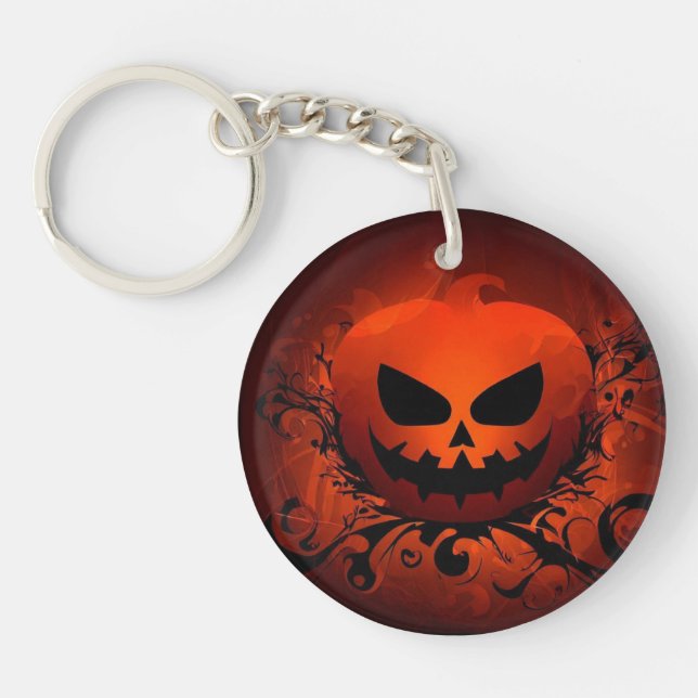 Halloween/Pumpkin/fall/autumn Key Ring (Front)