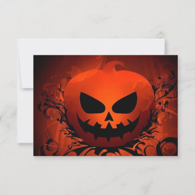 Halloween/Pumpkin/fall/autumn RSVP Card (Front)