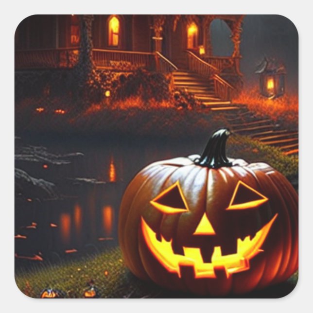 Halloween/Pumpkin/Fall  Square Sticker (Front)