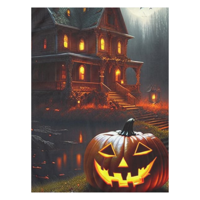 Halloween/Pumpkin/Fall Tablecloth (Front)