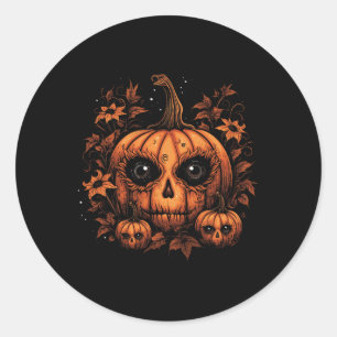 Halloween Pumpkin Fall Thanksgiving Autumn 1 Classic Round Sticker