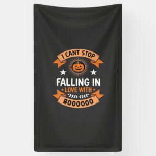 Halloween Pumpkin Falling In Love Banner