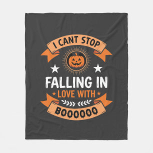 Halloween Pumpkin Falling In Love Fleece Blanket
