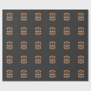 Halloween Pumpkin Falling In Love Wrapping Paper
