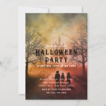 Halloween Pumpkin Familly party Invitation