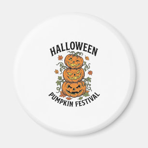 Halloween Pumpkin Festival Vintage Jack O Lantern Magnet