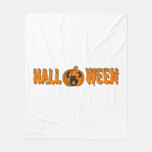 Halloween Pumpkin Fleece Blanket
