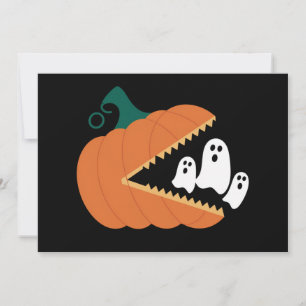 Halloween Pumpkin Funny Ghosts Boys Kids  Invitation