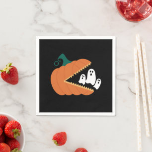 Halloween Pumpkin Funny Ghosts Boys Kids Napkin