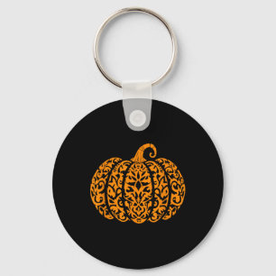 Halloween Pumpkin Funny Thanksgiving Pumpkin  Key Ring