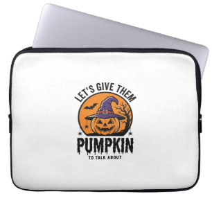 Halloween Pumpkin Funny Witch Hat Spooky Retro_1 Laptop Sleeve