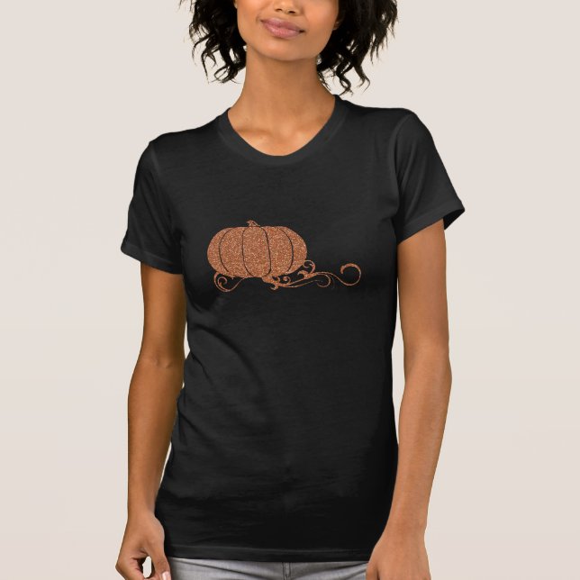 Halloween Pumpkin Glitter Texture Design 2 T-Shirt (Front)