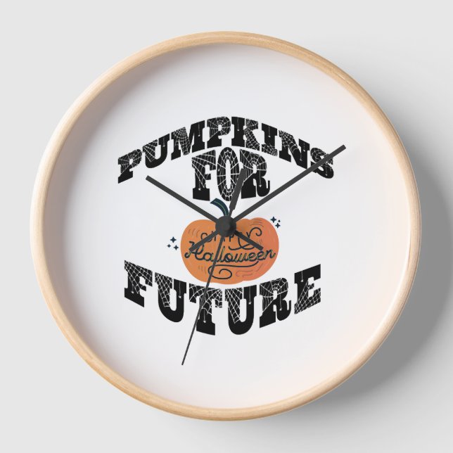 Halloween Pumpkin Halloween Clock (Front)