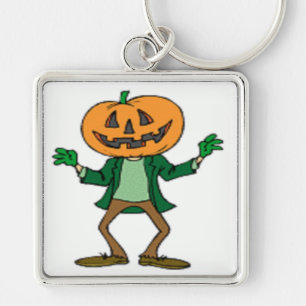 HALLOWEEN PUMPKIN HEAD KEY RING