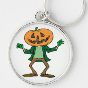 HALLOWEEN PUMPKIN HEAD KEY RING