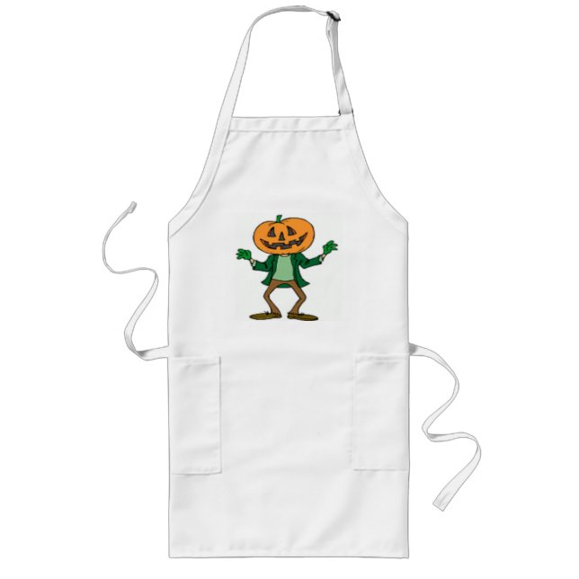 HALLOWEEN PUMPKIN HEAD LONG APRON (Front)
