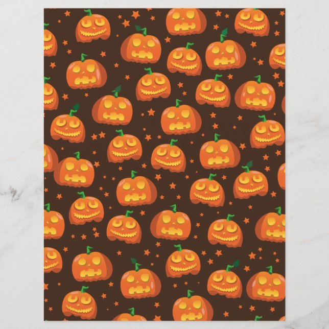 Halloween Pumpkin head pattern. (Front)