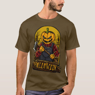 Halloween Pumpkin Head T-Shirt