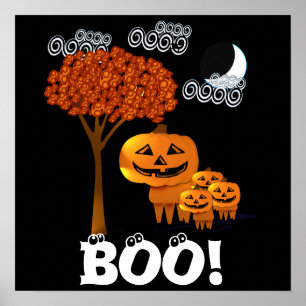 HALLOWEEN PUMPKIN HEADS POSTER