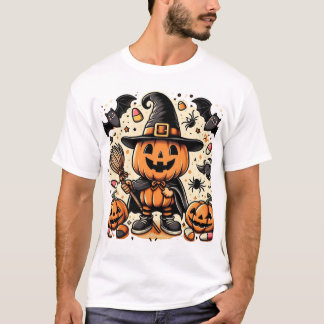 Halloween pumpkin holding groom T-Shirt