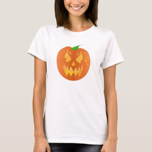 Halloween Pumpkin In Lime Green T-Shirt