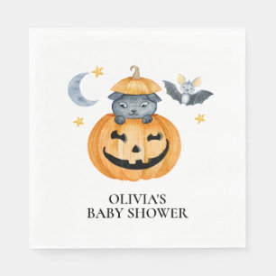 Halloween Pumpkin Jack-O-Lantern Baby Shower Napki Napkin