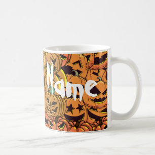 Halloween Pumpkin Jack O Lantern Coffee Mug, Cup