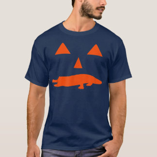 Halloween Pumpkin Jack-O-Lantern Crocodile Spooky  T-Shirt