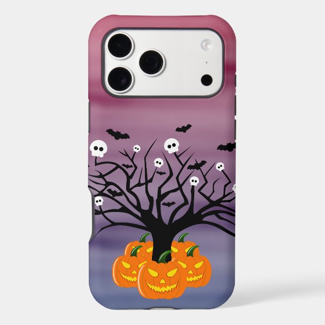 Halloween Pumpkin Jack o’ Lantern Dead Tree (Back)