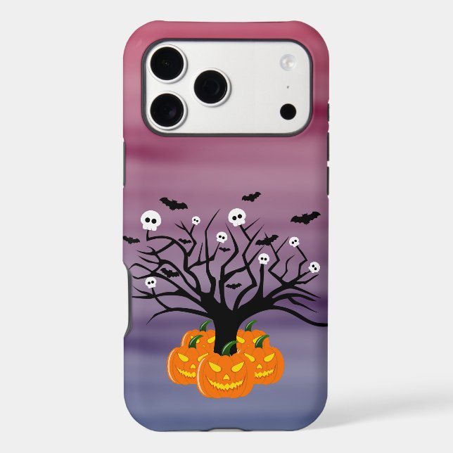 Halloween Pumpkin Jack o’ Lantern Dead Tree (Back)
