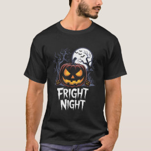 Halloween Pumpkin Jack O Lantern Face Fright Night T-Shirt
