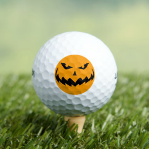 Halloween Pumpkin Jack-o-Lantern Golf Balls