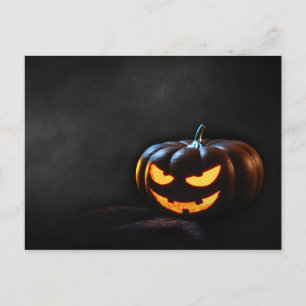 Halloween Pumpkin Jack-O-Lantern Spooky Postcard