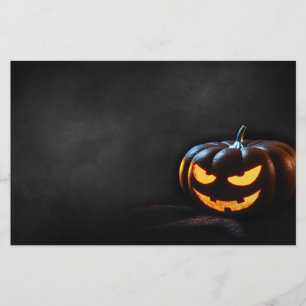 Halloween Pumpkin Jack-O-Lantern Spooky Stationery