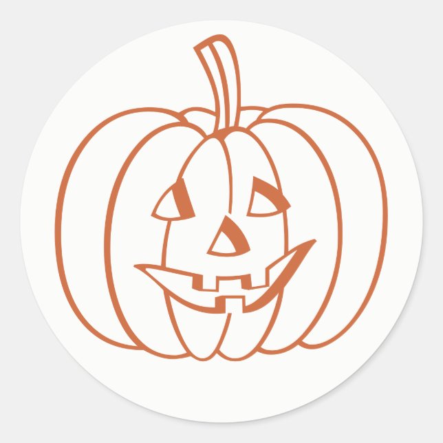 Halloween Pumpkin Jack O Lantern Stickers (Front)