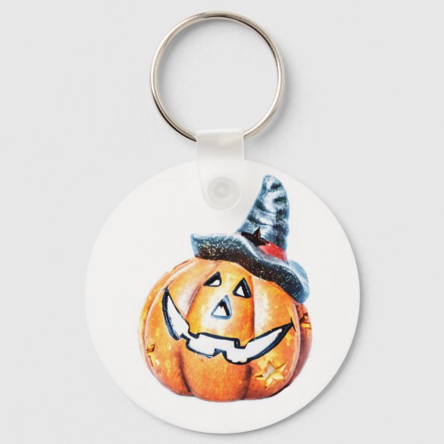 Halloween Pumpkin Key Ring (Front)
