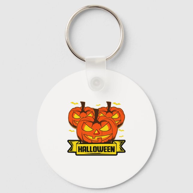 Halloween Pumpkin                            Key Ring (Front)