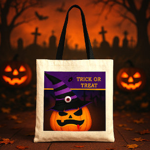 Halloween Pumpkin Kids Trick or Treat Tote Bag