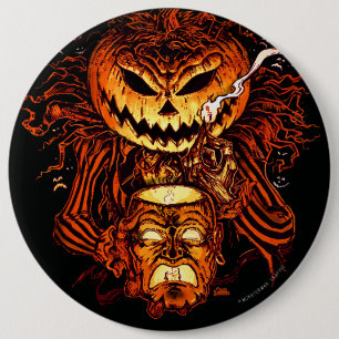 Halloween Pumpkin King 6 Cm Round Badge