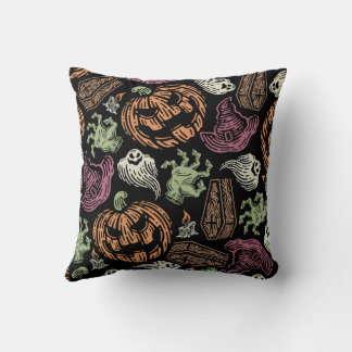 halloween pumpkin king cushion
