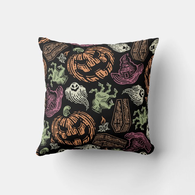 halloween pumpkin king cushion (Back)