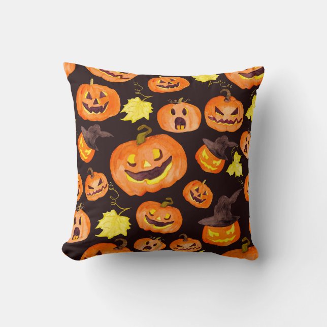 halloween pumpkin king cushion (Front)