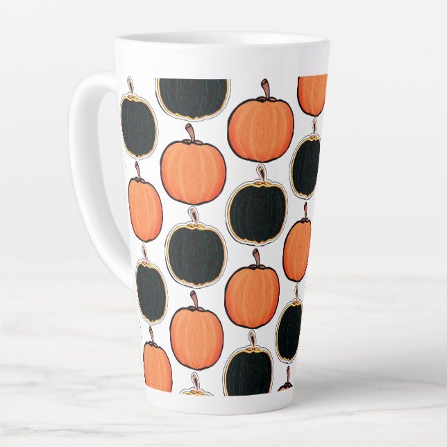 Halloween/pumpkin Latte Mug (Left Angle)