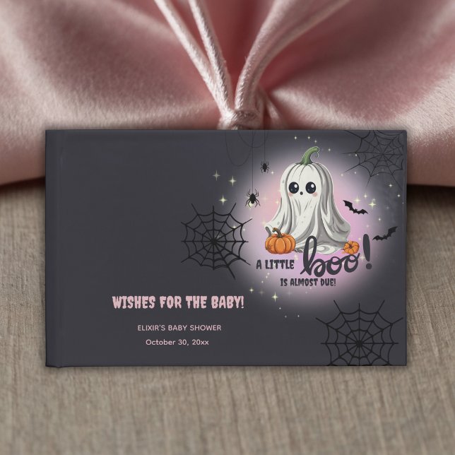 Halloween Pumpkin Little Boo Baby Shower Guest Book (Creator Uploaded)