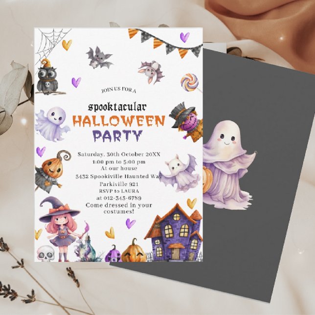 Halloween Pumpkin Little Boo Baby ShowerInvitation Invitation (Creator Uploaded)