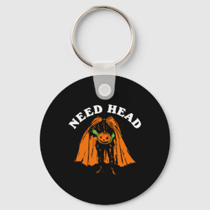 Halloween Pumpkin Man Need Head Costume Party  Key Ring