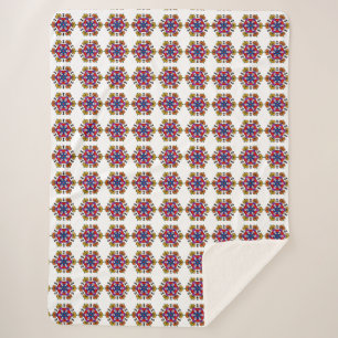 Halloween Pumpkin Mandala Sherpa Blanket