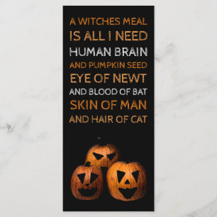 Halloween Pumpkin Menu