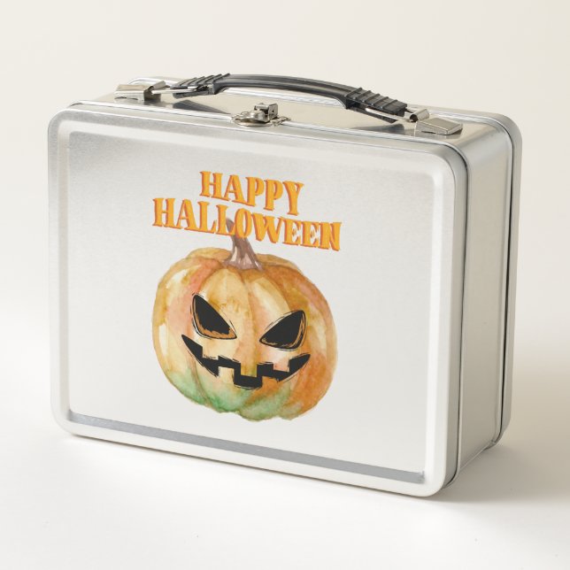 Halloween - Pumpkin Metal Lunch Box (Front)