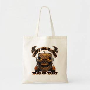 Halloween Pumpkin Monster Truck Spooky Haunted Nig Tote Bag